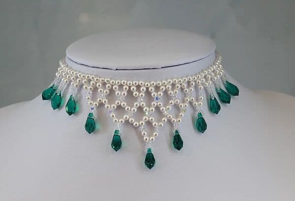 Pearl Emerald Choker