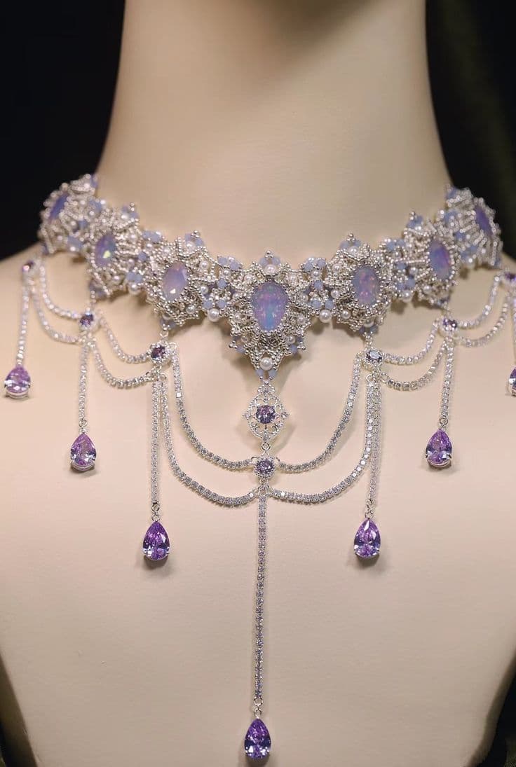 Amethyst Crystal Royal Choker