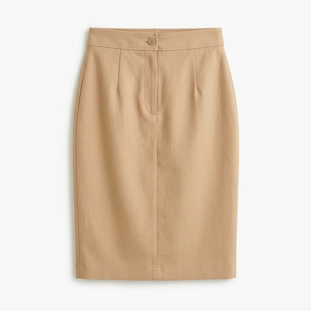 Beige Pencil Skirt