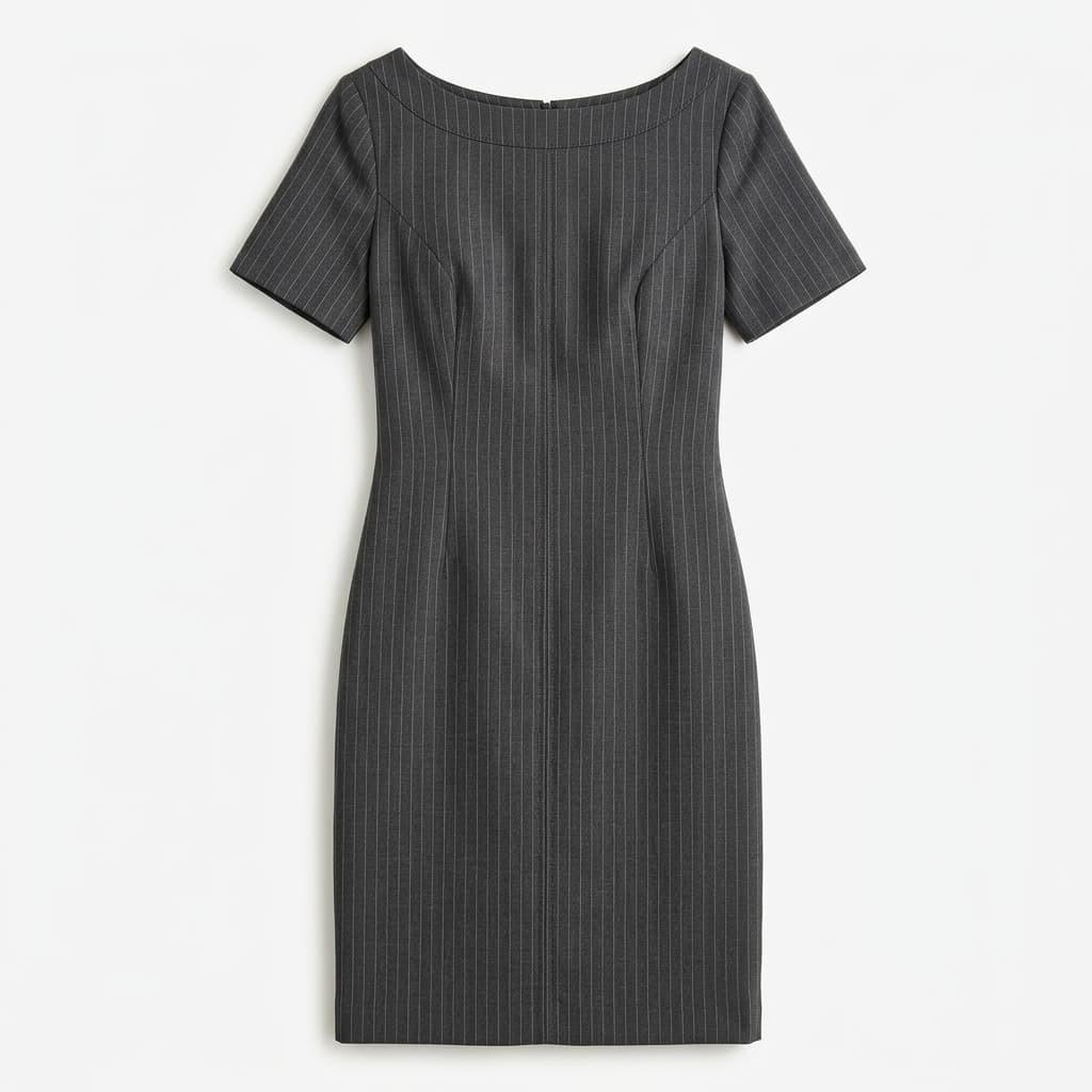 Pinstripe Sheath Dress