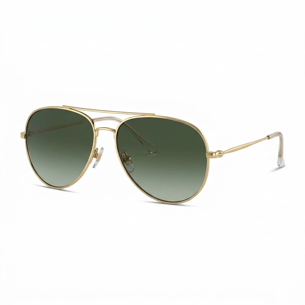 Gold / Green Aviator