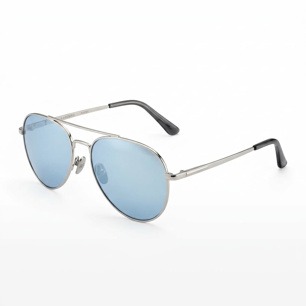 Silver / Blue Aviator