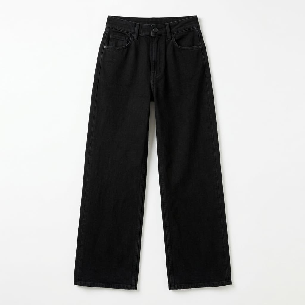 Jet Black Wide-Leg
