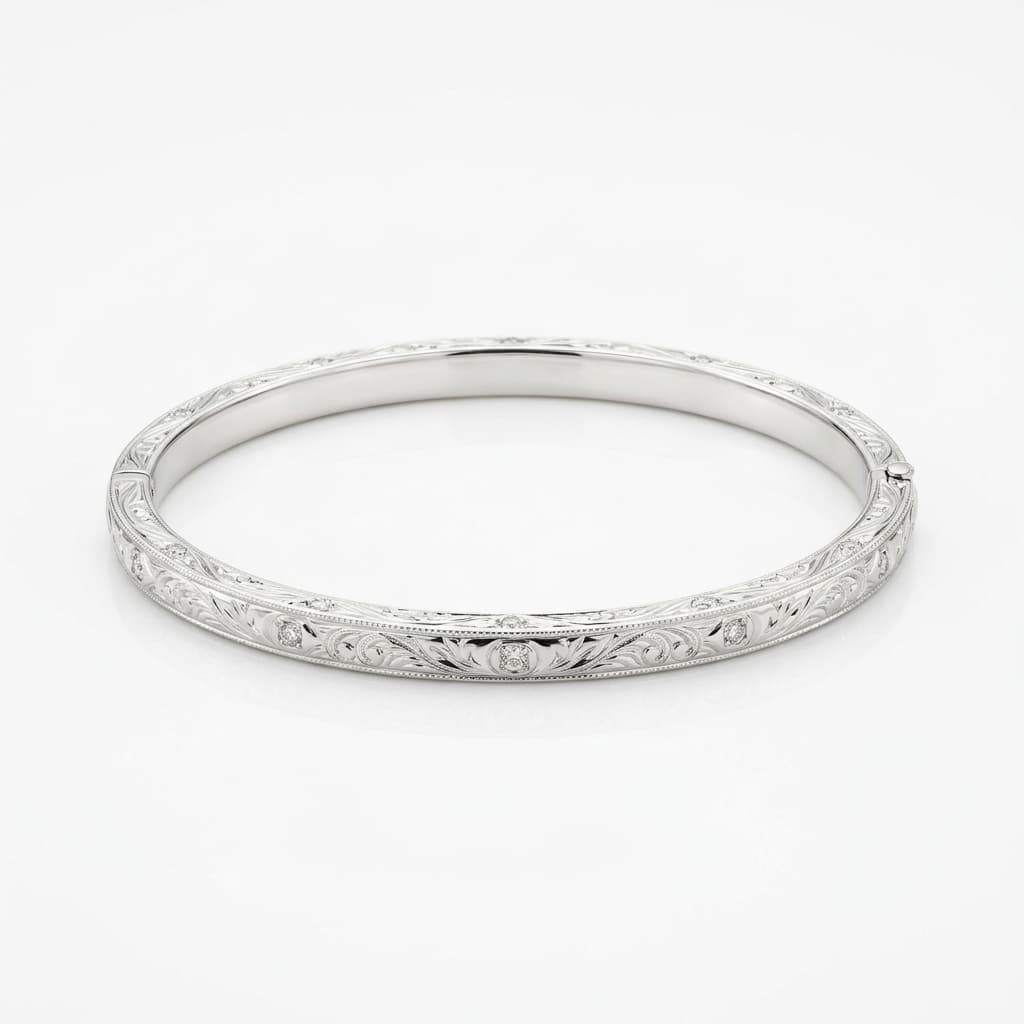 White Gold Bangle