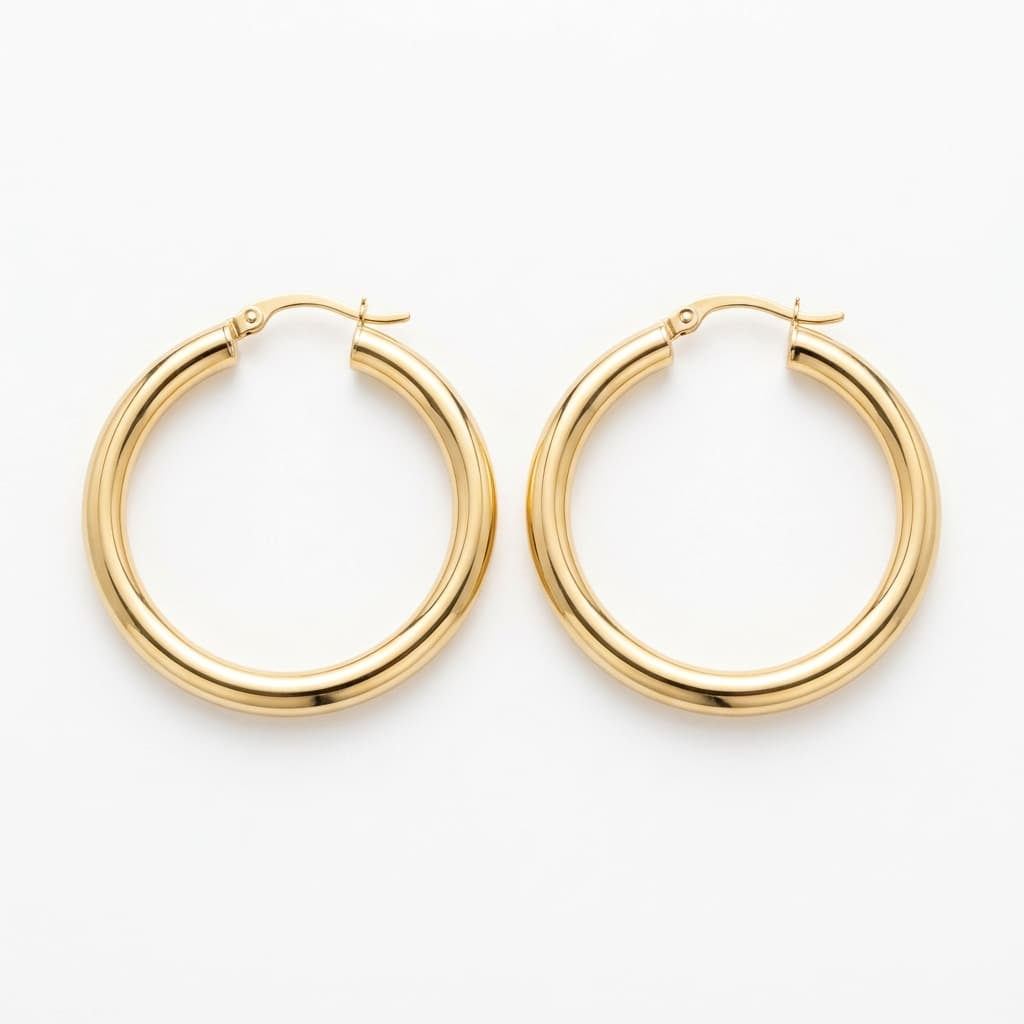 Yellow Gold Hoops
