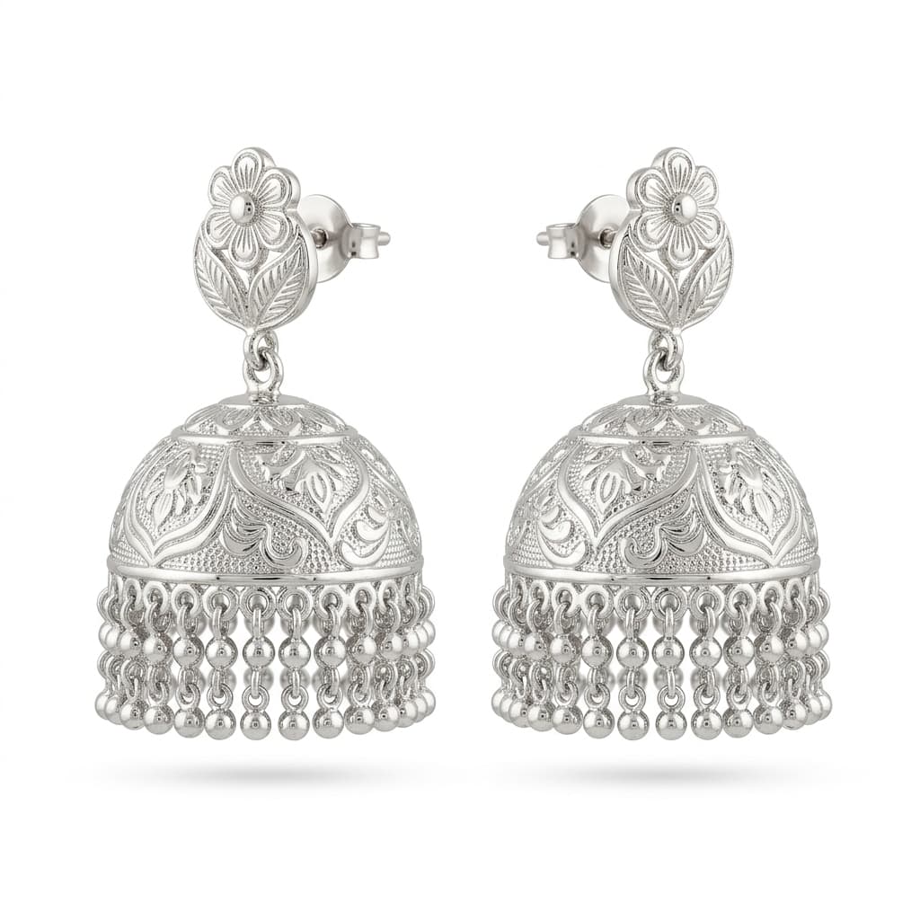 White Gold Jhumka