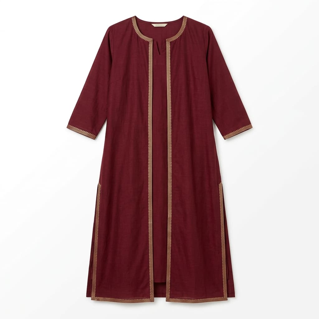 Maroon Jacket Kurti