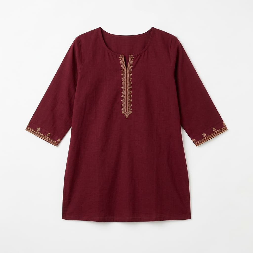 Maroon Short Kurti
