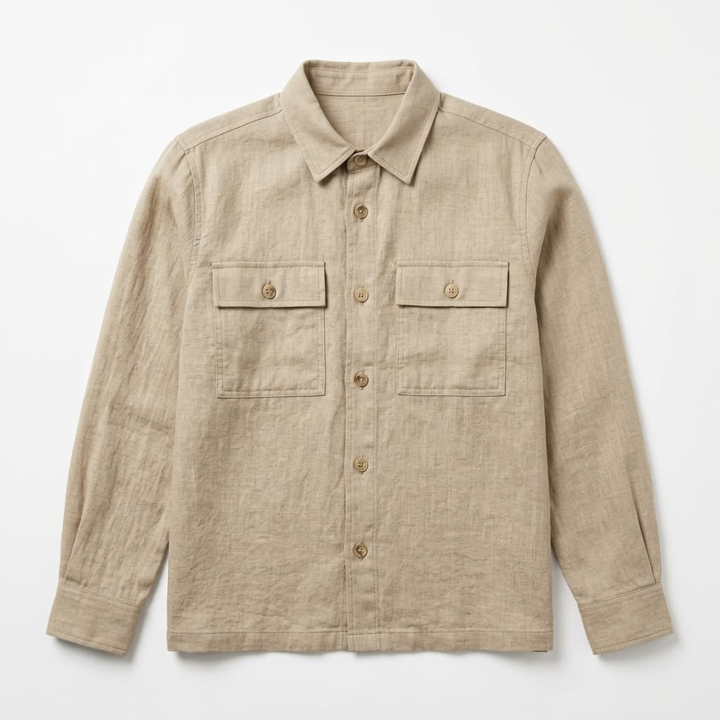 Sand Linen Overshirt