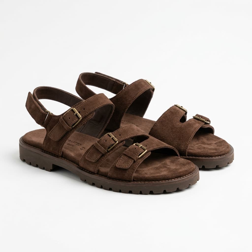 Brown Suede Sandal