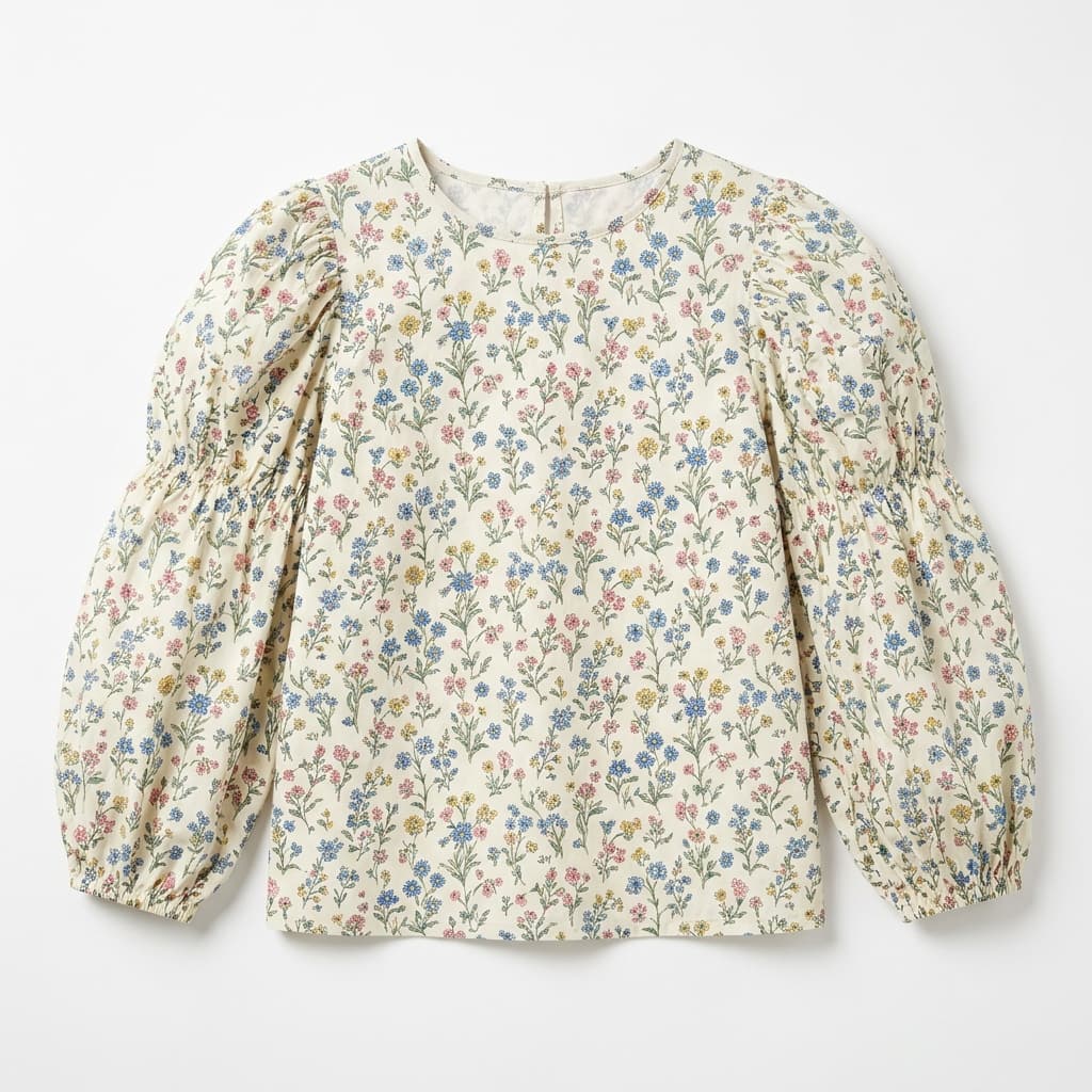 Floral Puff Sleeve