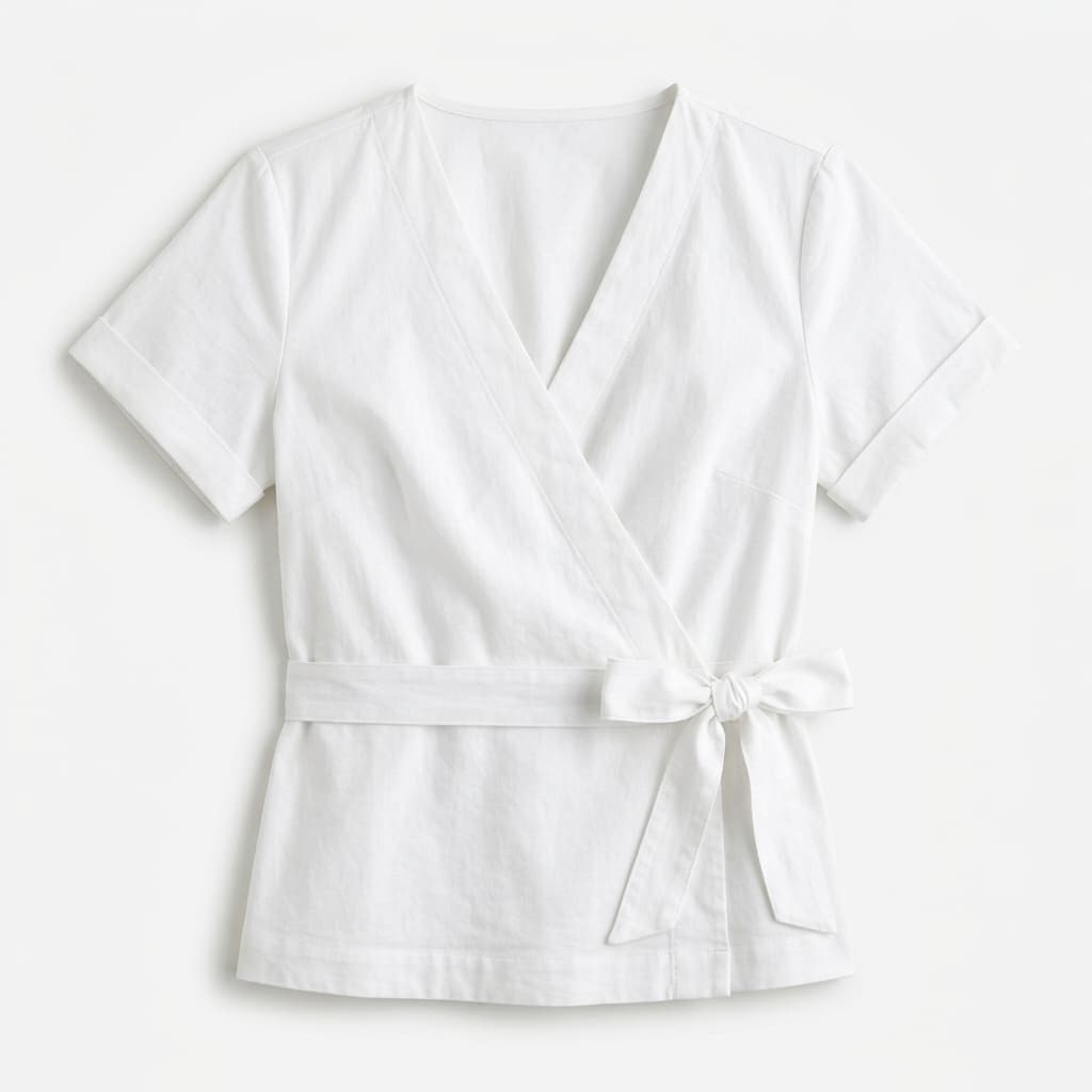 White Wrap Top